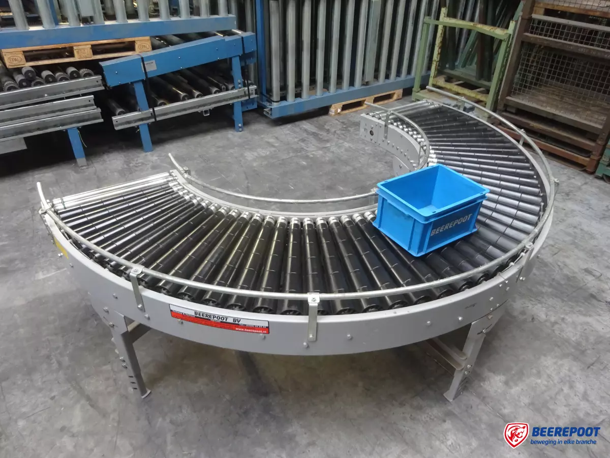 Aangedreven rollenbaanbocht